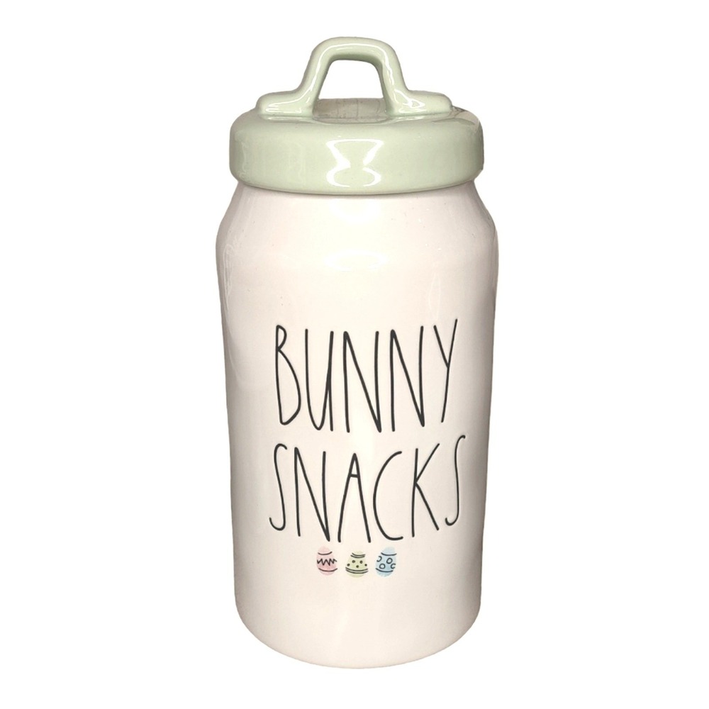 Rae Dunn Easter Bunny Snacks Canister Cookie Jar